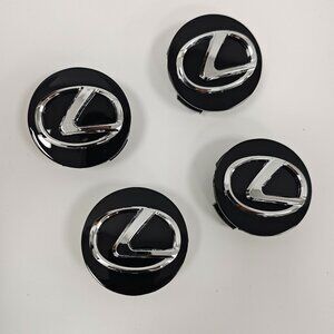 Set of 4 - Wheel Hub Center Caps for Lexus - 62mm (2.44") - Gloss Black